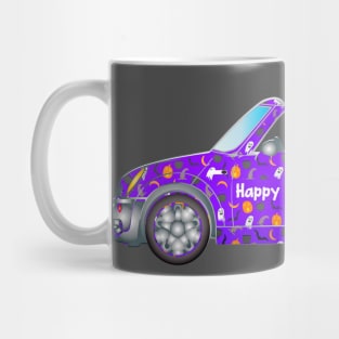 Happy Halloween Black Cat Car Mug